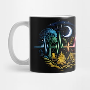 Heartbeat of Camping Nature Camper Hiking Mug